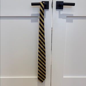 Striped Yellow and Black Men's Tie
